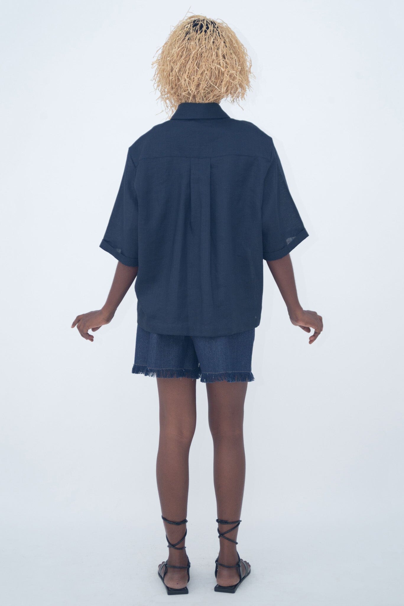 SHORT SAHARIENNE SHIRT MARINE LaurenceAirline 