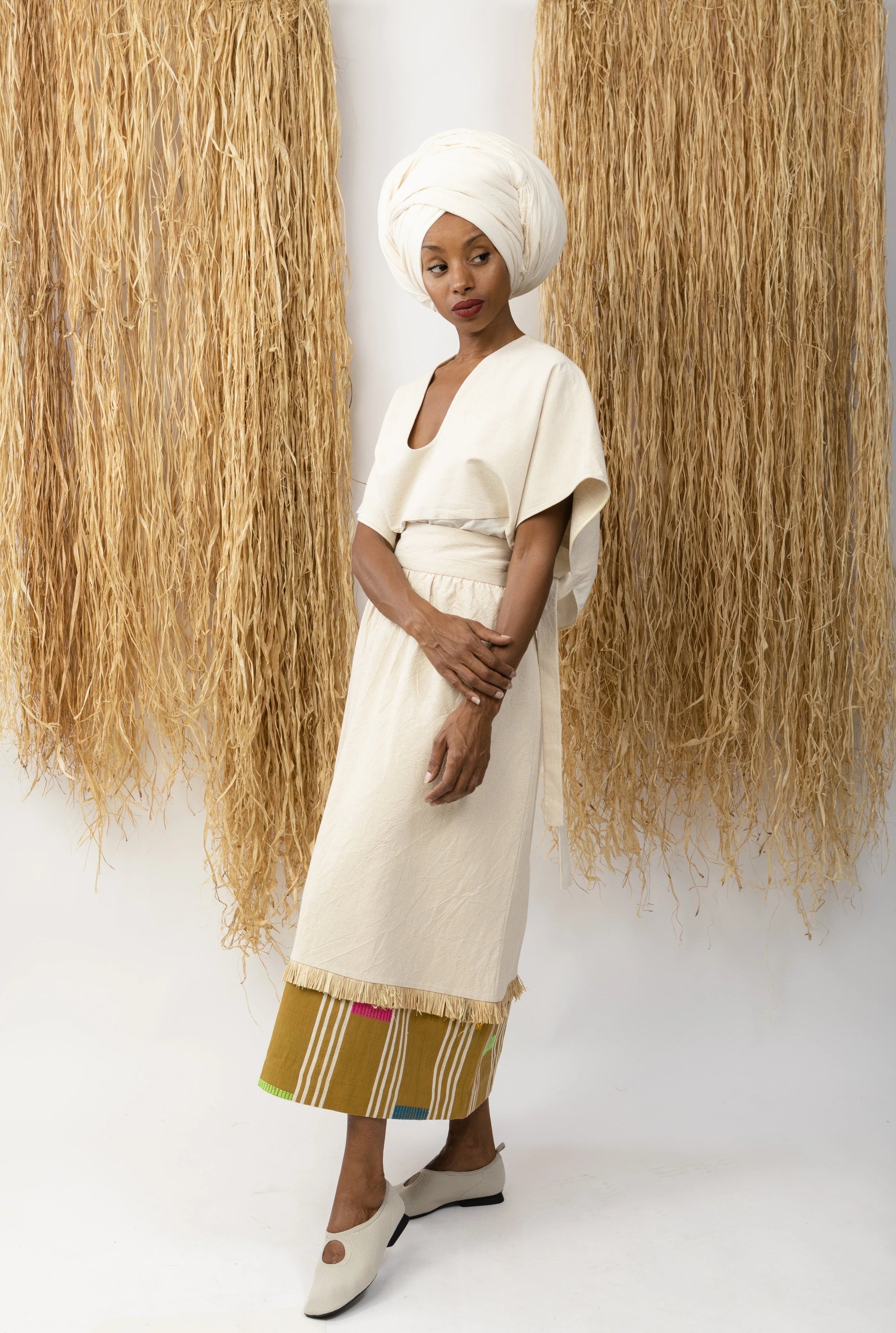 Skirt Cocoro Beige skirt LaurenceAirline 