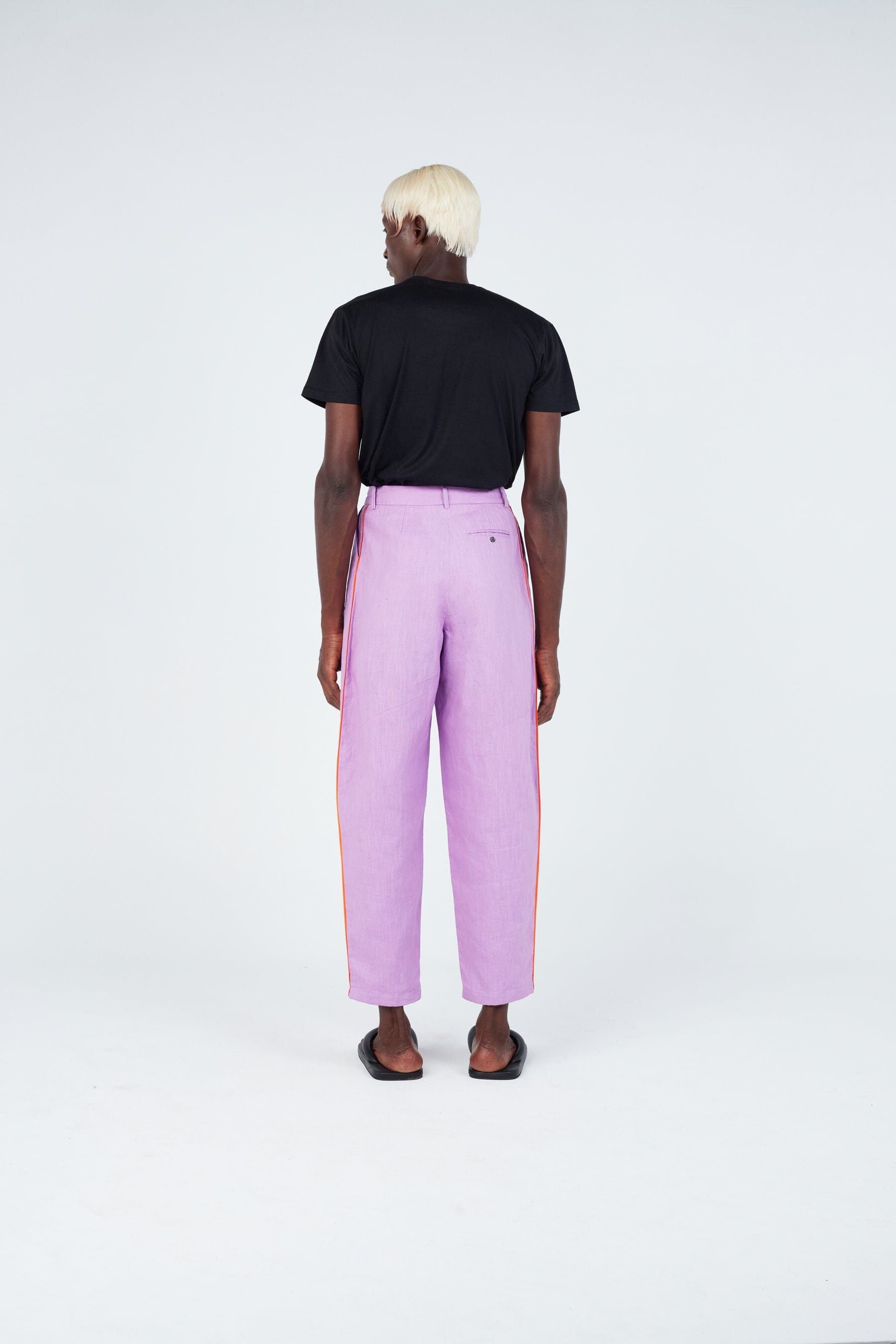 pantalon violet - coupe carotte -  unisexe