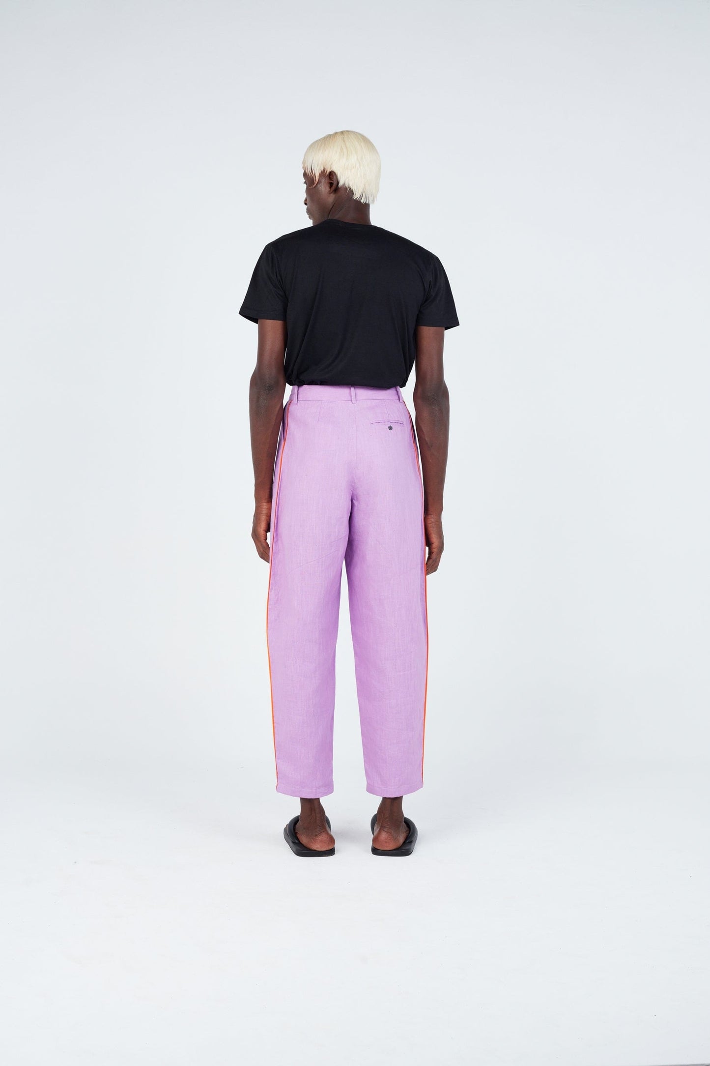 pantalon violet - coupe carotte -  unisexe