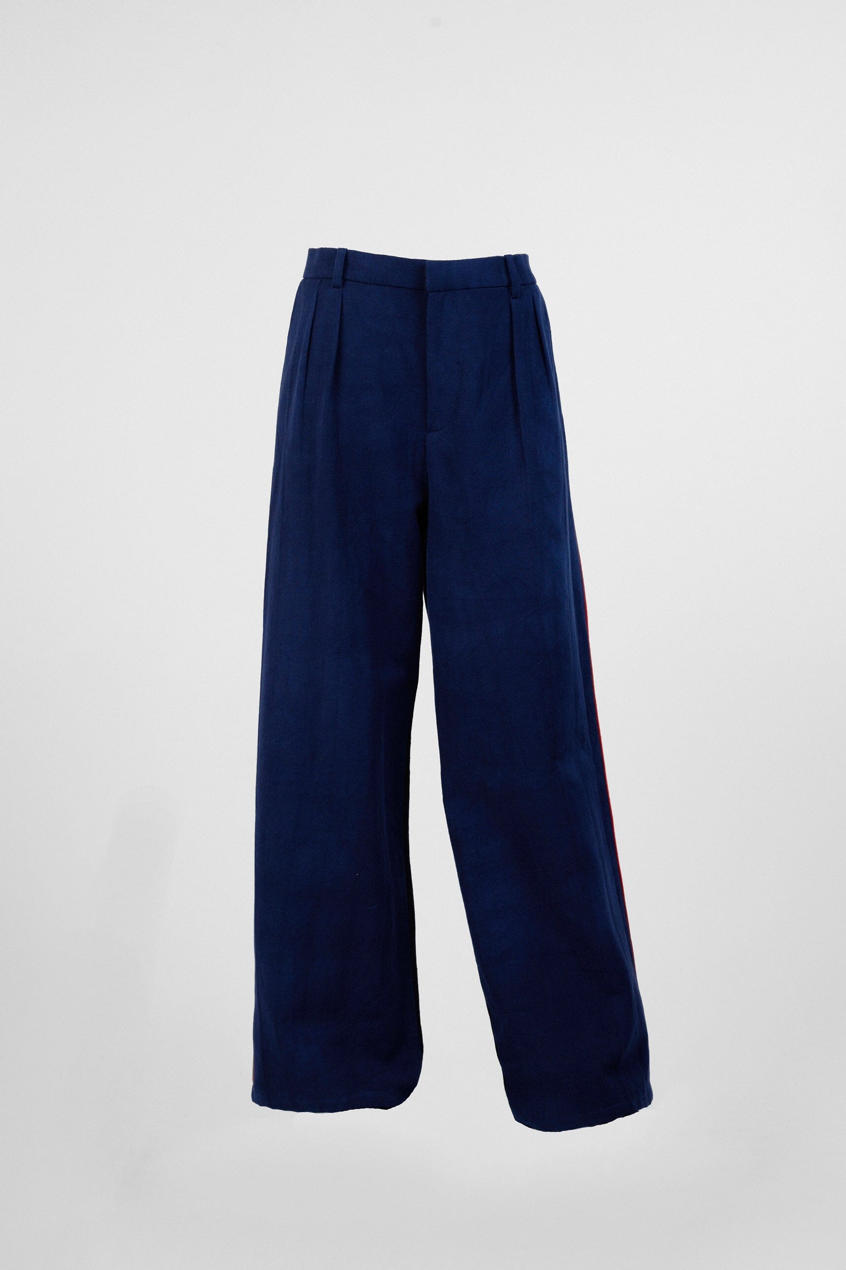 Stripe Seam Classic Wide Pants • Bi-colour Trousers New LaurenceAirline 
