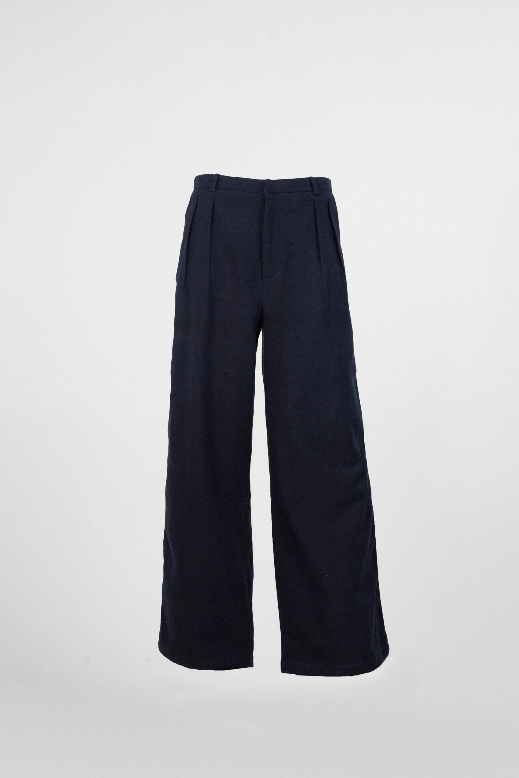 Stripe Seam Classic Wide Pants • Black Trousers New LaurenceAirline 