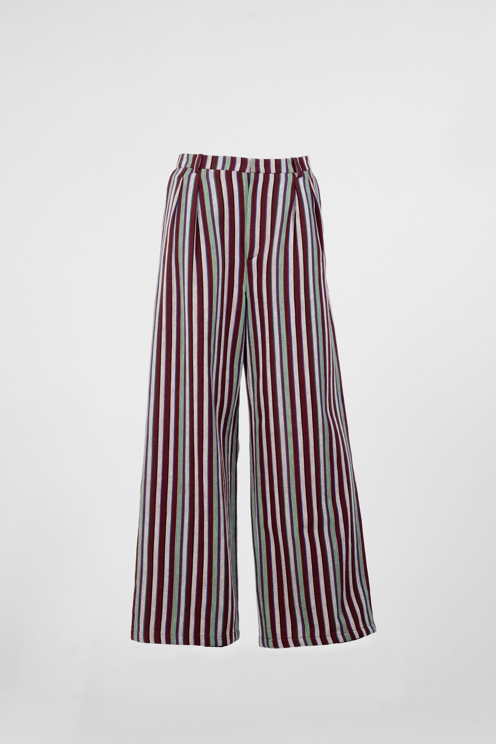 Stripe seam classic wide pants • Burgundy Trousers New LaurenceAirline 