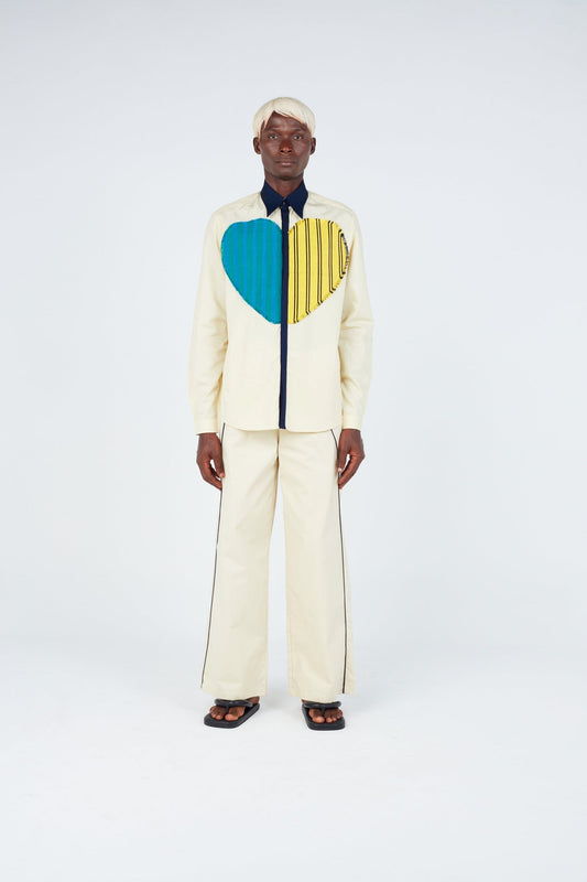 Striped Heart Classic Shirt Shirts New LaurenceAirline 