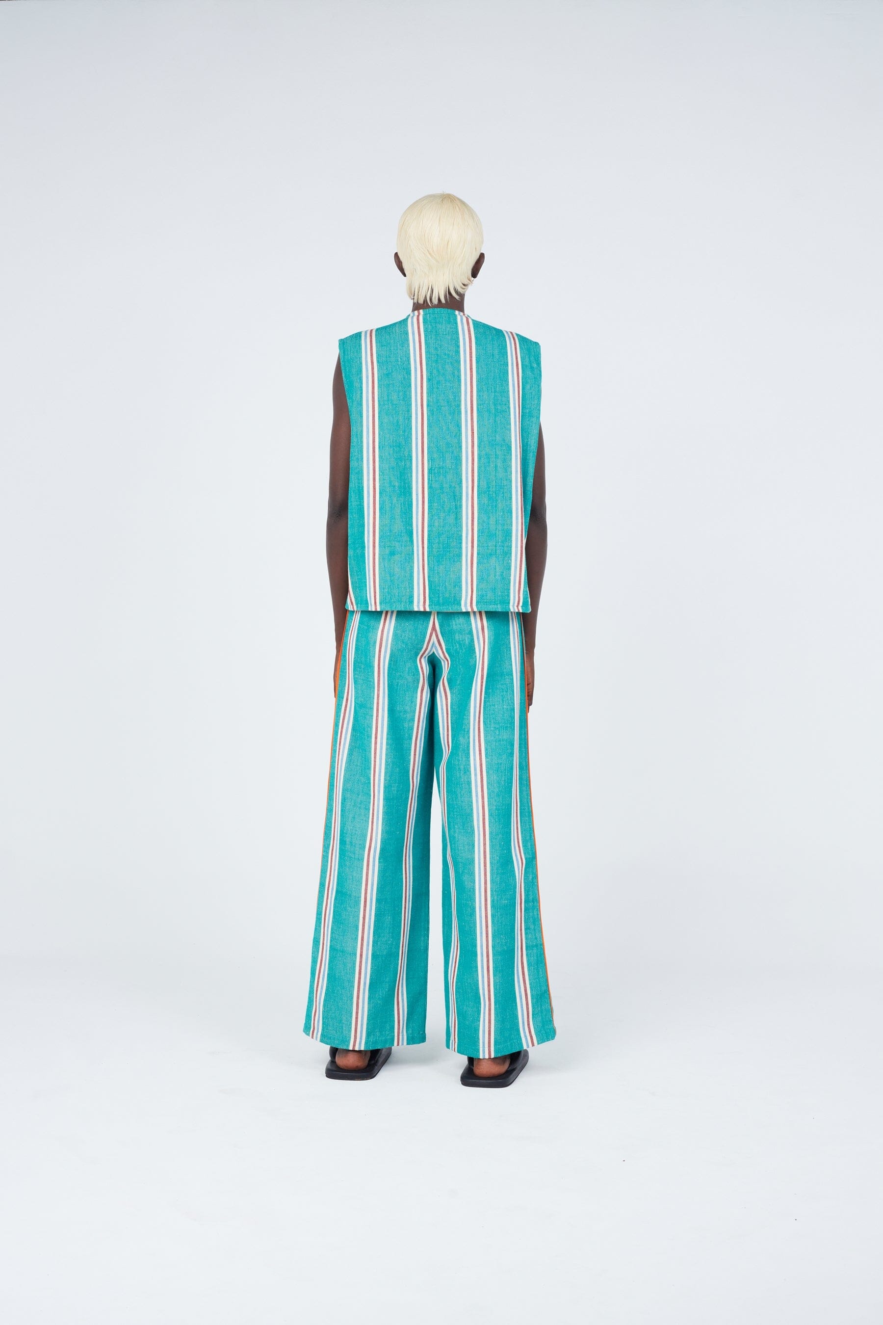 Striped weave reversible vest Outerwear New LaurenceAirline 