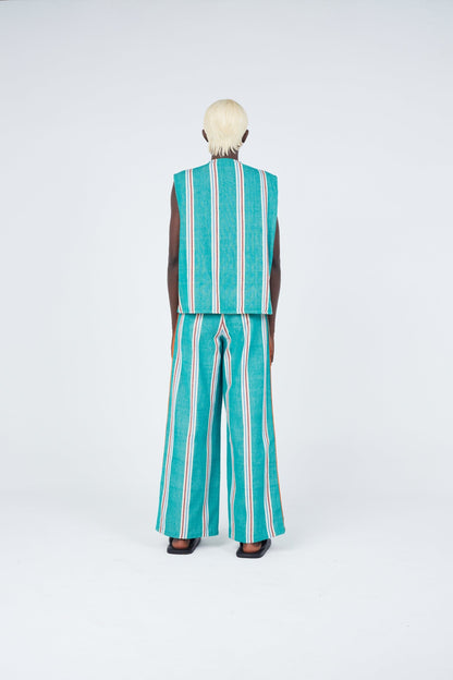 Striped weave reversible vest Outerwear New LaurenceAirline 