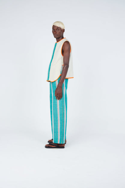 Striped weave reversible vest Outerwear New LaurenceAirline 