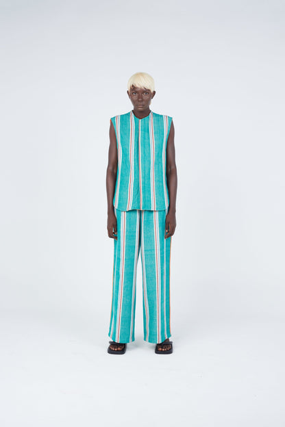 Striped weave reversible vest Outerwear New LaurenceAirline 