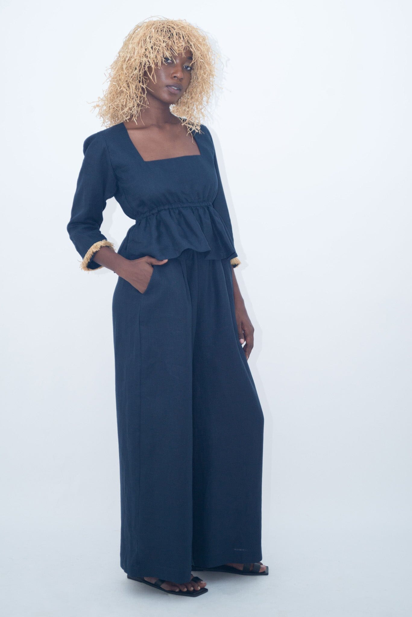 TOP RAPHIA BRACELET MARINE LaurenceAirline 