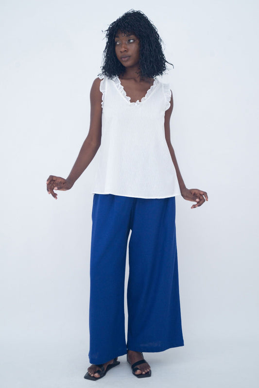 TOP VOLANT WHITE LaurenceAirline 