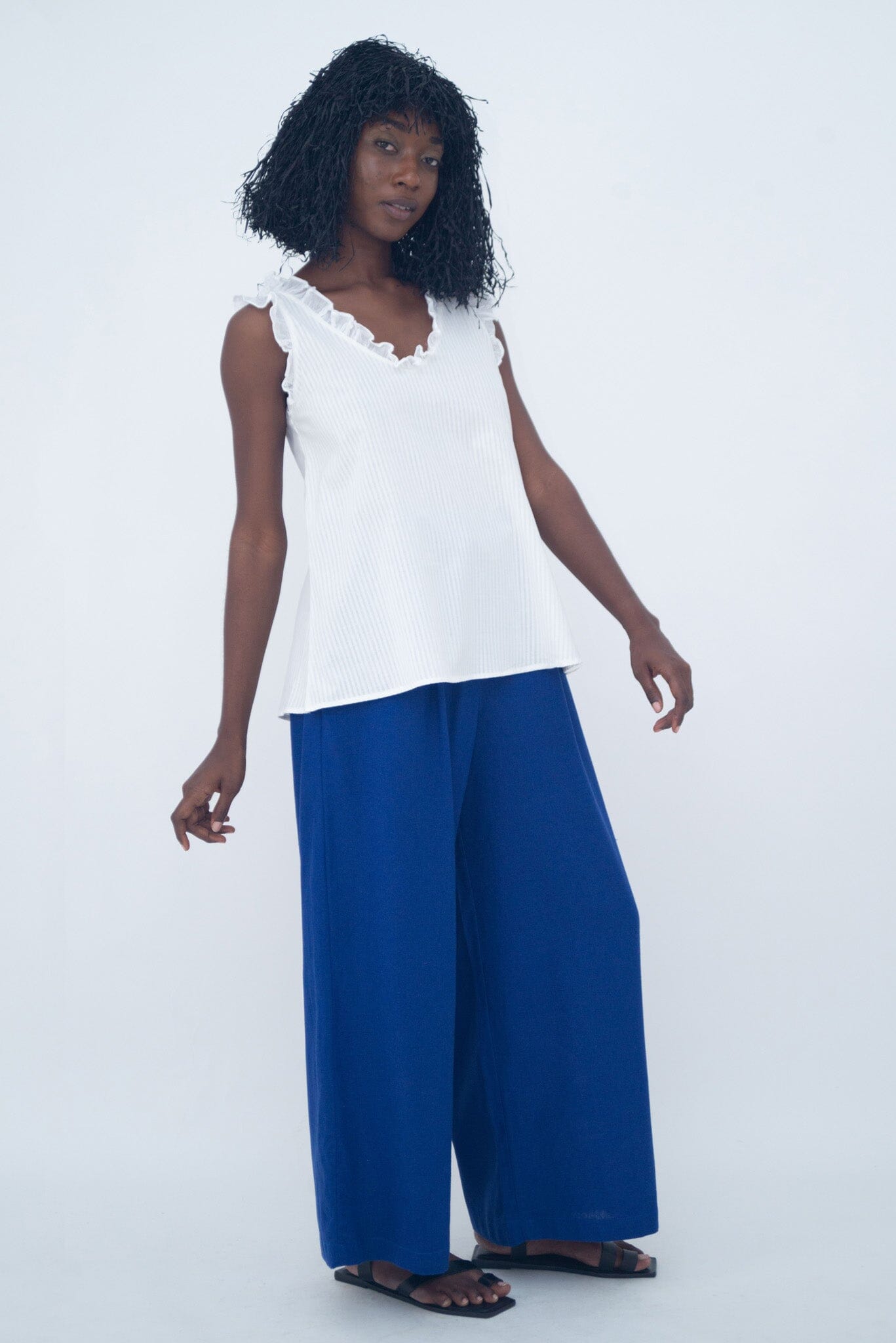 TOP VOLANT WHITE LaurenceAirline 