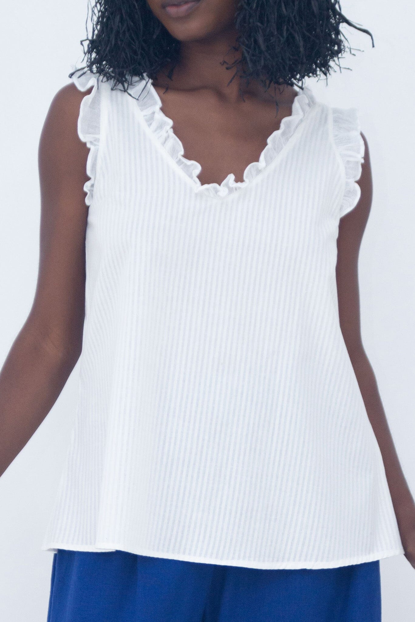 TOP VOLANT WHITE LaurenceAirline 