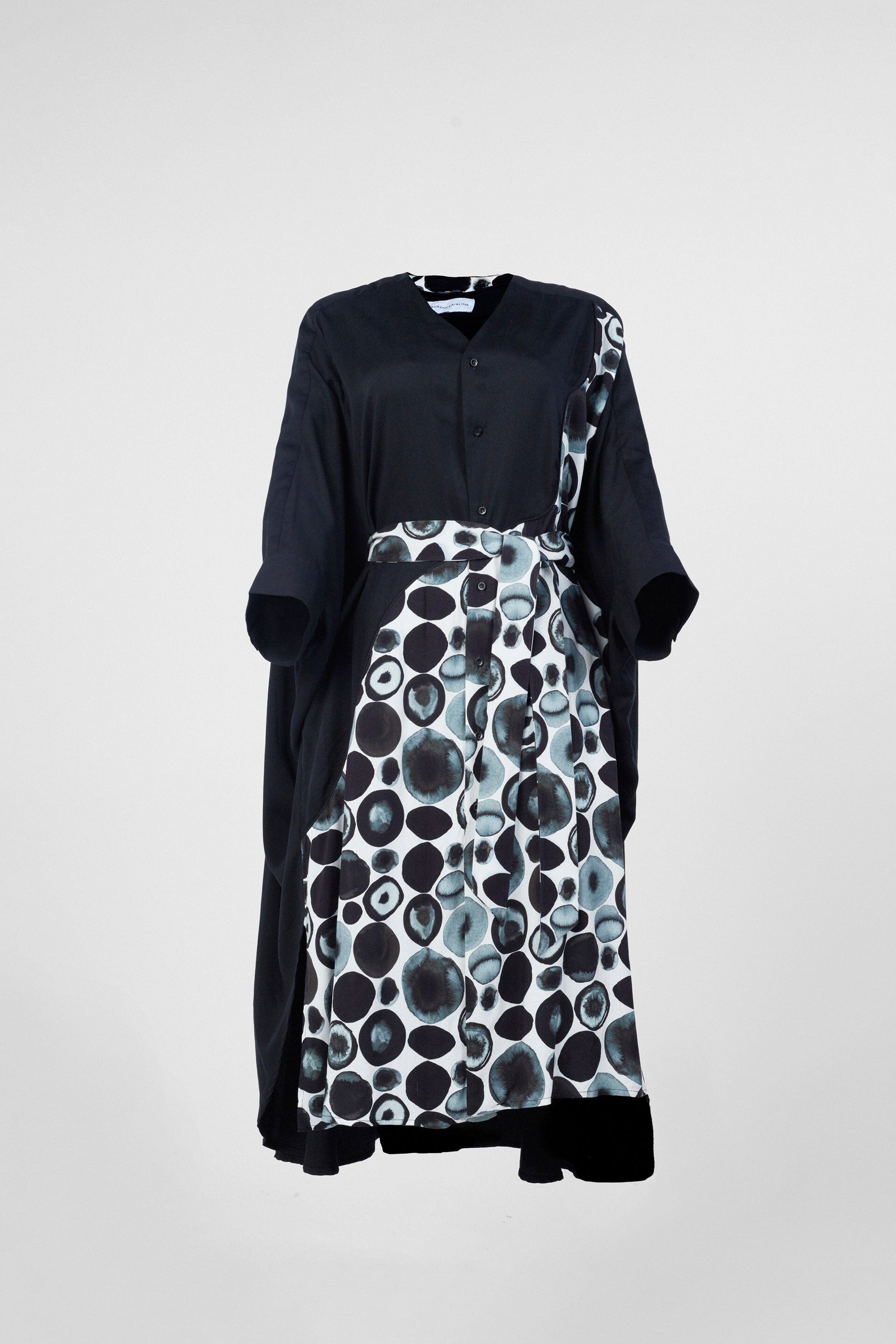 Dark watercolour spotted cape dress Dress New LaurenceAirline Womens 