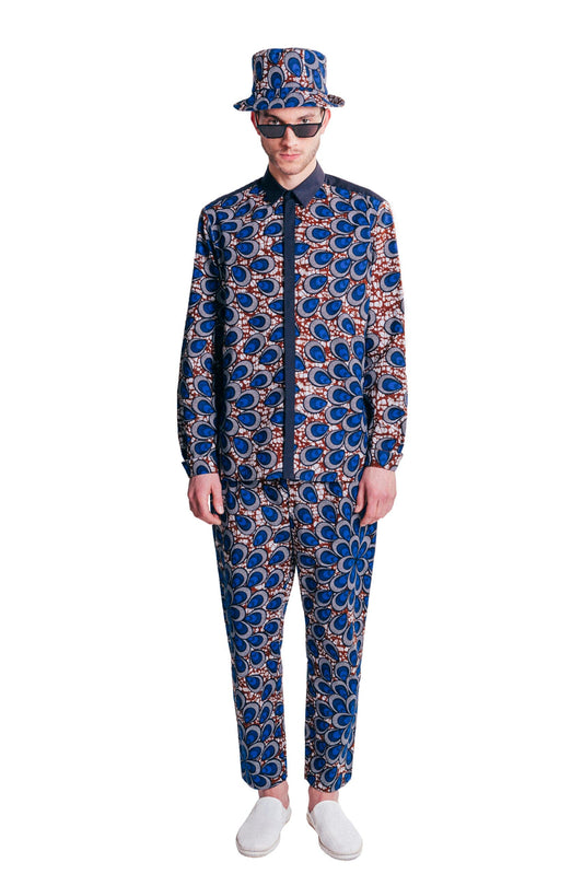 Family - Peacock Feather Print Classic Shirt LaurenceAirline 