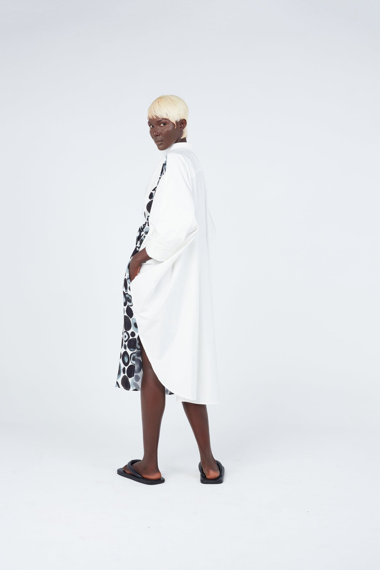Light watercolour spotted cape dress Dress New LaurenceAirline Womens 