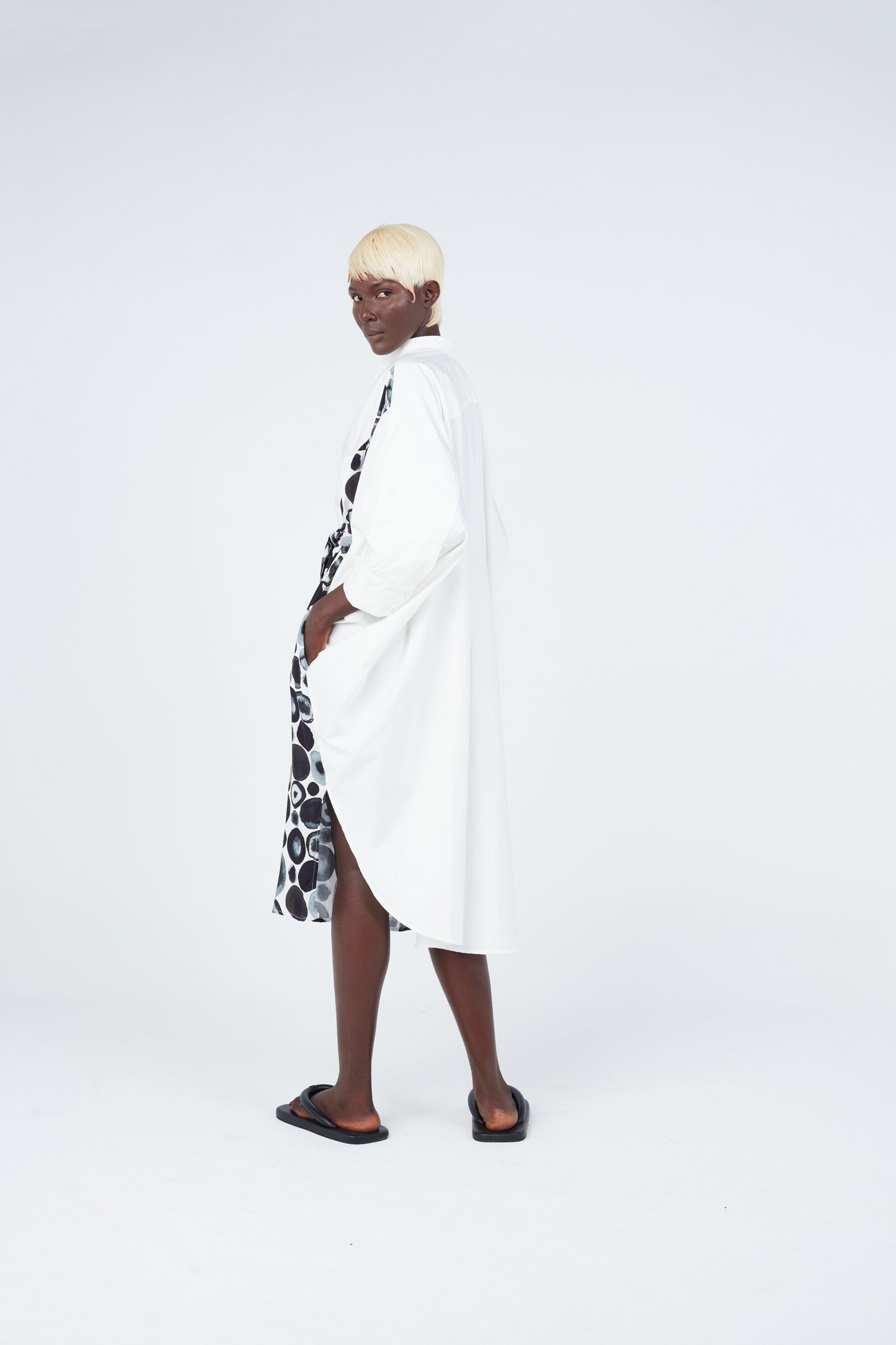 Light watercolour spotted cape dress Dress New LaurenceAirline Womens 