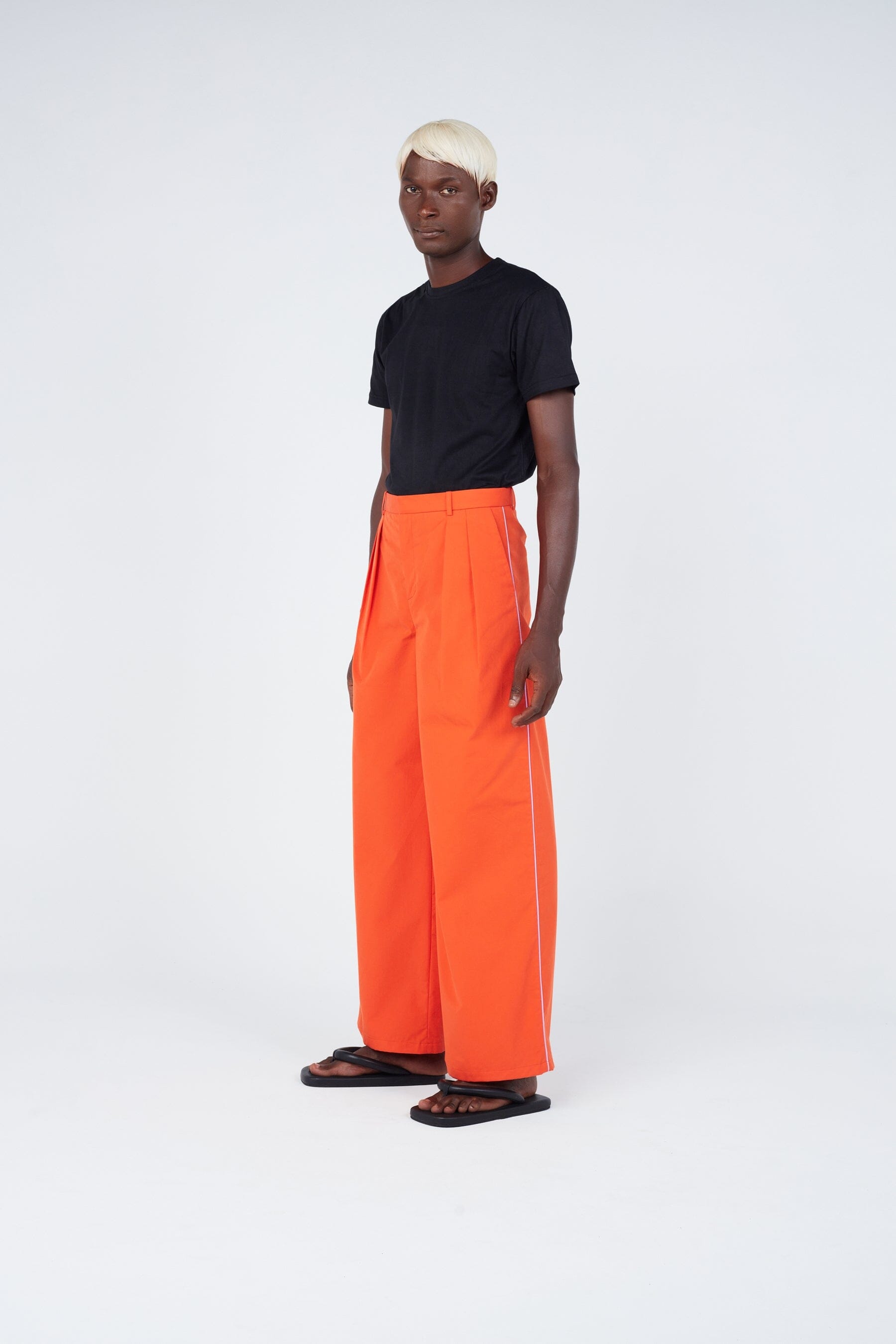 Stripe seam classic wide pants Trousers New LaurenceAirline 