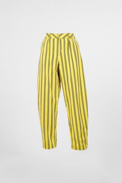 Stripe weave carrot pants Trousers New LaurenceAirline 