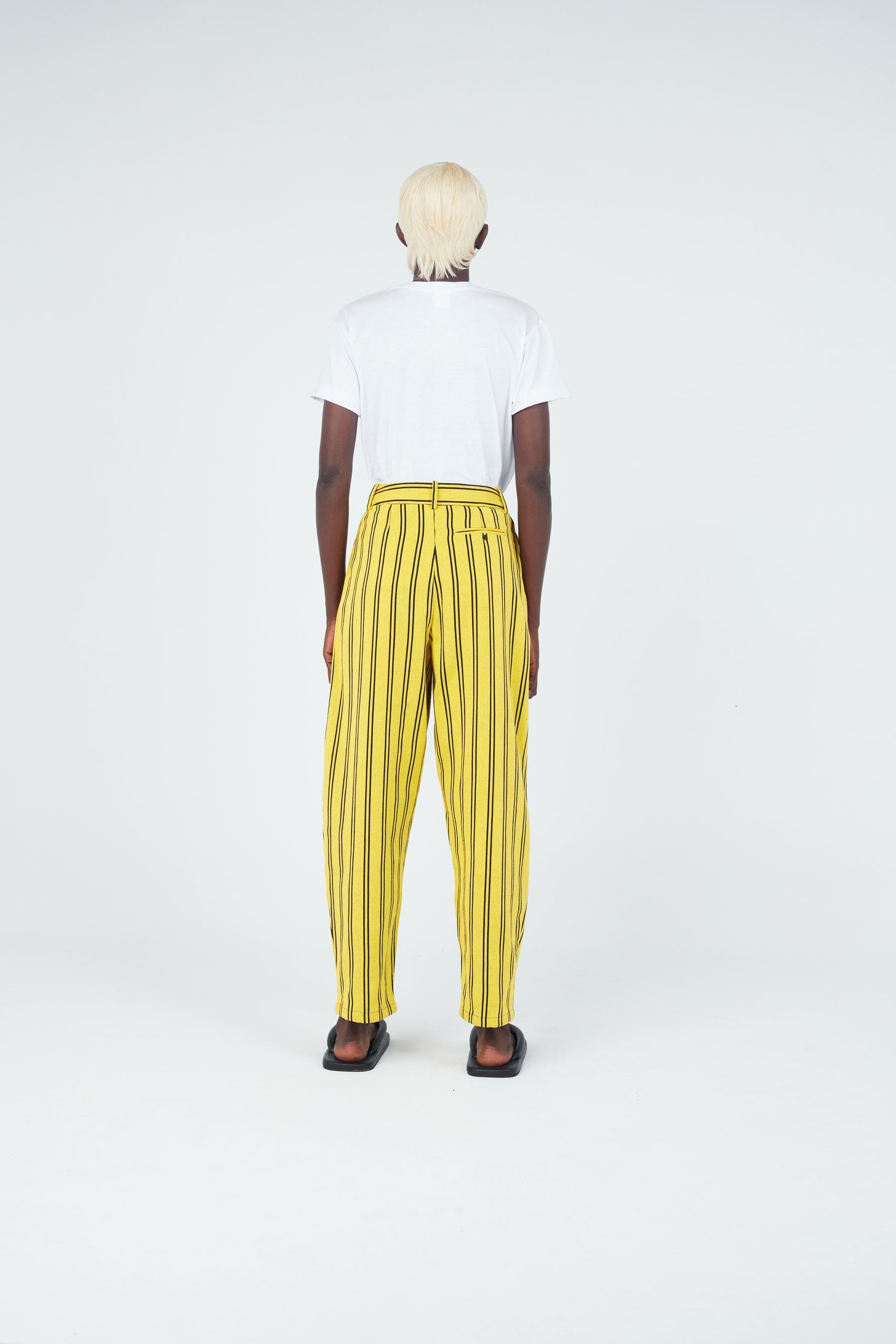 Stripe weave carrot pants Trousers New LaurenceAirline 