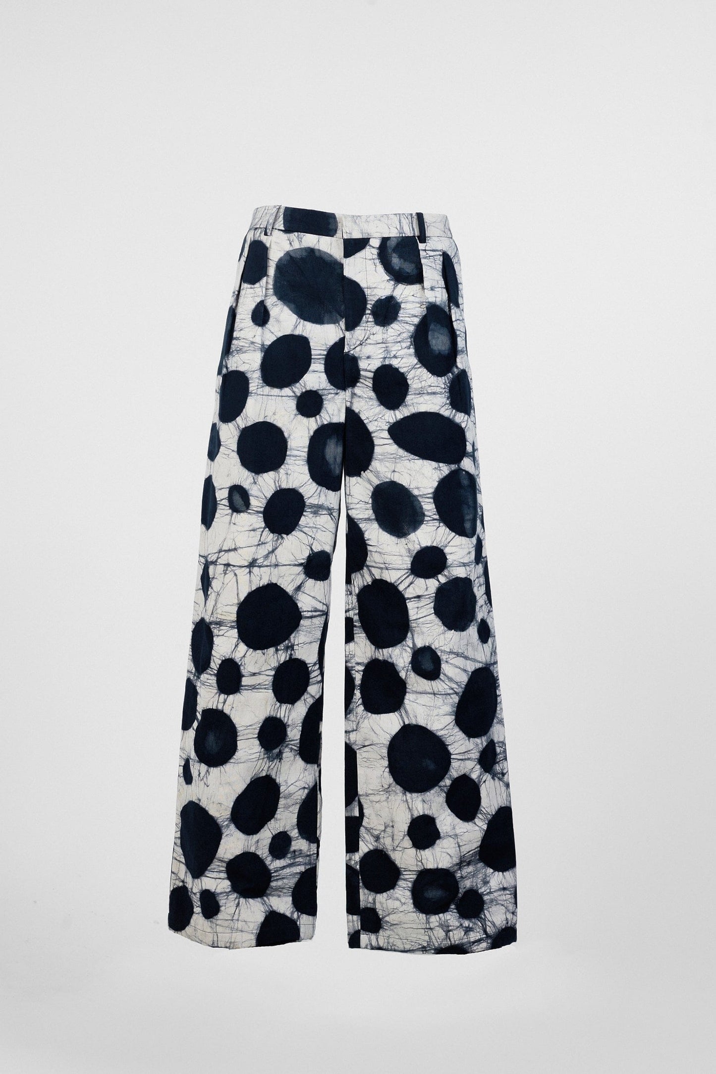 Watercolour Spotted Classic Wide Pants Trousers New LaurenceAirline 