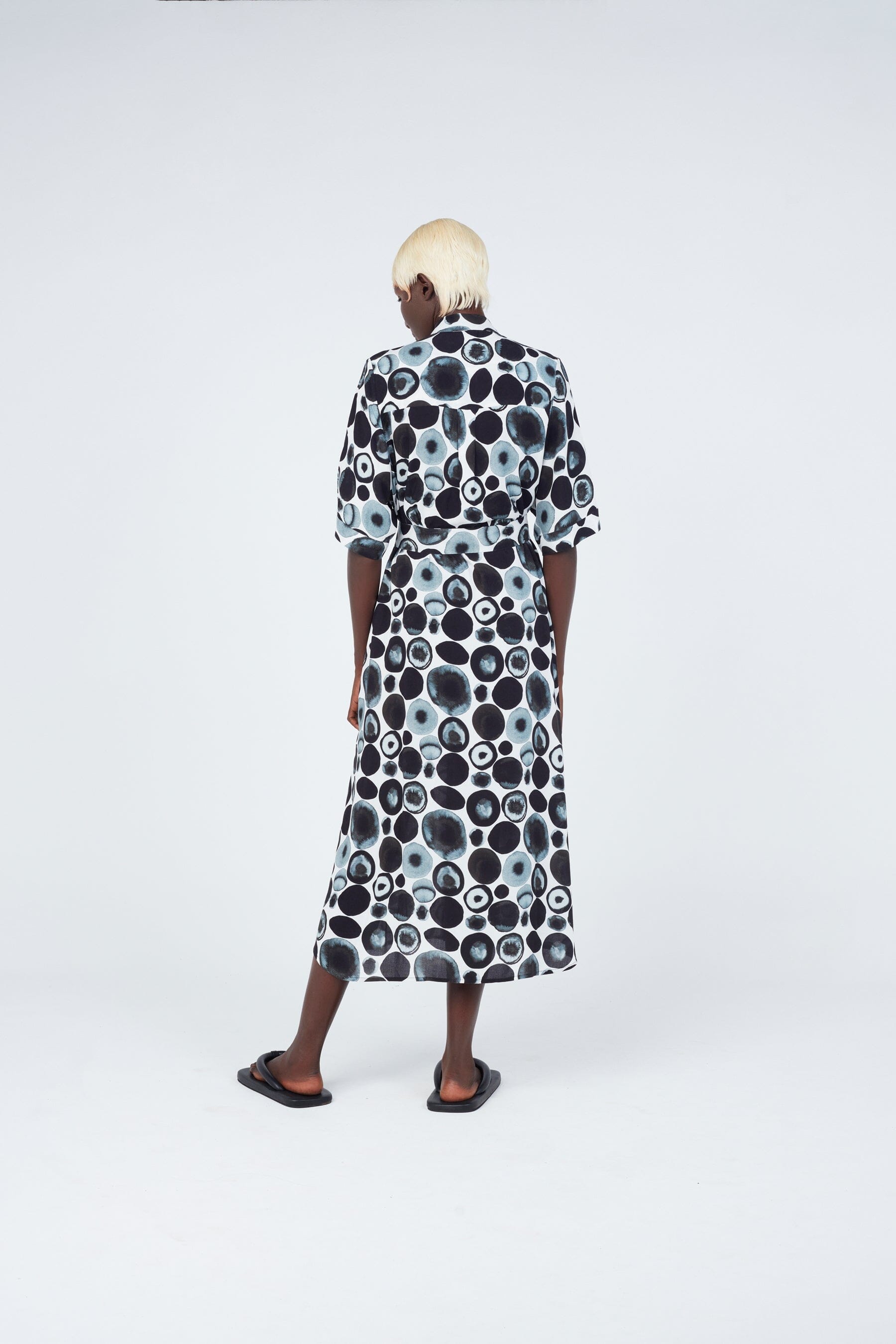 Watercolour Spotted Shirt-dress Dress New LaurenceAirline Womens 
