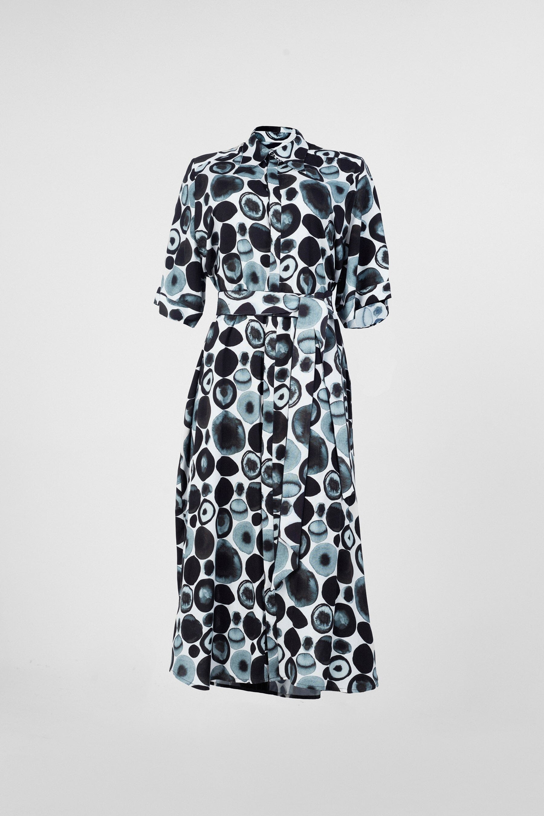 Watercolour Spotted Shirt-dress Dress New LaurenceAirline Womens 