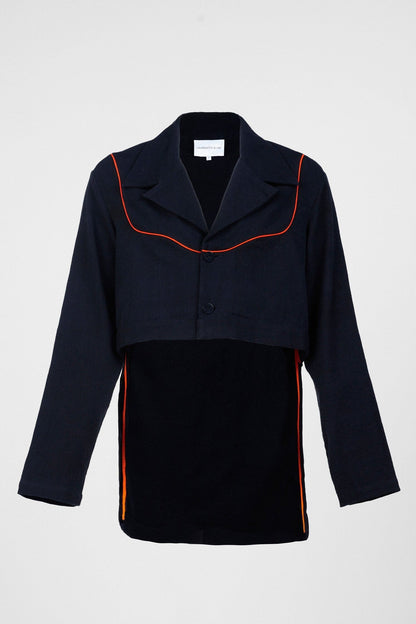 Yoke line reversible crop tail jacket Outerwear New LaurenceAirline 